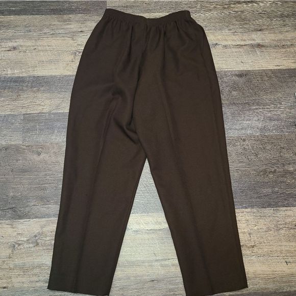 Alfred Dunner Brown Elastic Waist Pull On Pants - Picture 5 of 7